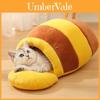 Cozy And Warm Cat House For Winter Pet Bed With Honey Pot Design Washable And Durable