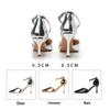 6693-1 Metallic Design One-Strap High Heels - Women's Sexy Pointed Toe Shoes