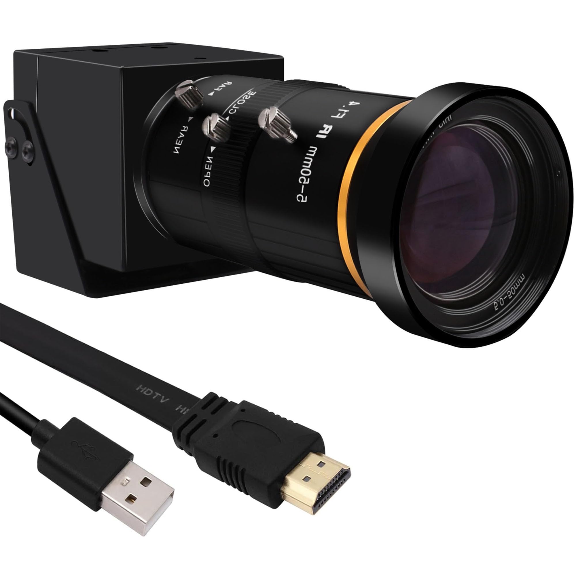 

HDMI USB Камера Rabbitroom 4K UHD 30FPS Веб-камера 10x Оптичний Зум Ручне Фокусування Камера Зум USB HDMI Одночасний Вихід 2x Цифровий Зум Веб-камера Комп ютер чорний