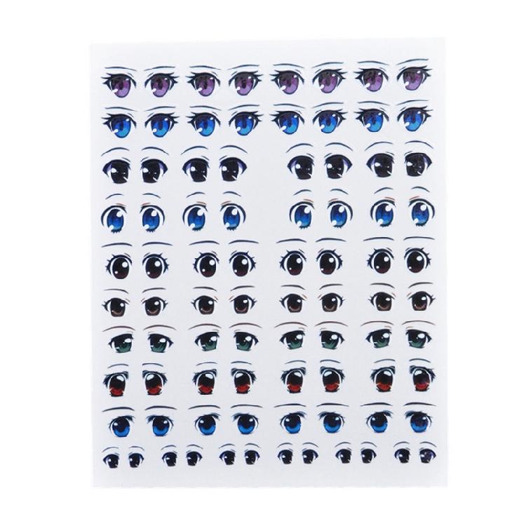 

Cartoon Crystal Eyes Stickers For Doll Eyes Accessories Anime Figurine Doll Clay Decals Educational Toys Accessory