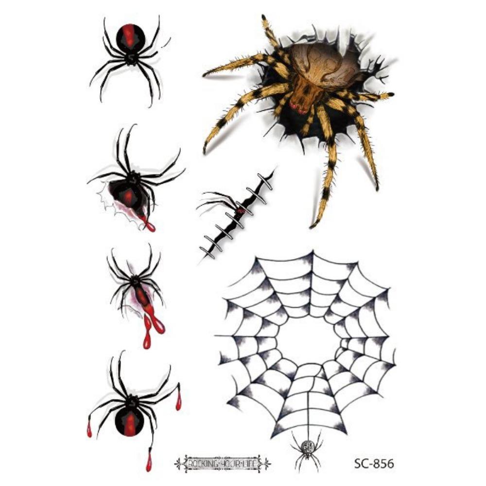 Cadılar bayramı Partisi Geçici Dövmeler Zombi Makyaj Skar Yara Kan Kanama dövme çıkartmalar Çocuklar Kadın Erkek Cosplay DIY Süslemeleri