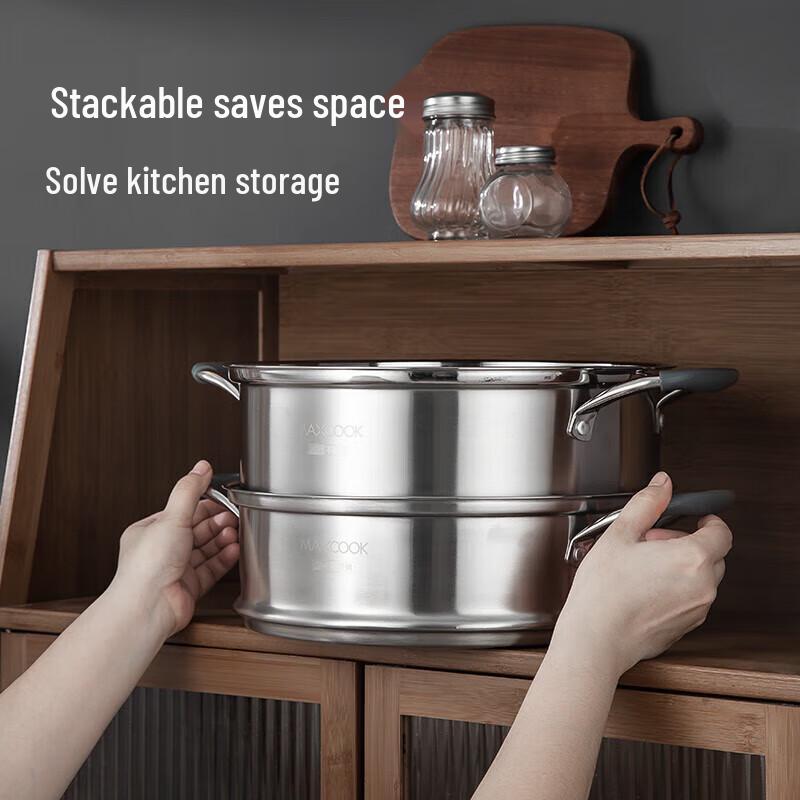maxcook 304 Stainless Steel Steamer & Soup Pot