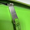 Used 9896 Logo Embossed Pouch 241390 7931, Foil Stamped, Light Green, Strap, Excellent Condition, New Logo, Lime,
