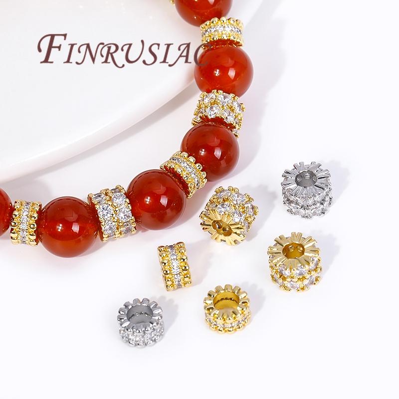 18K Gold Plated Metal Beads,Spacer Beads For Bracelets,Separator For Bead,DIY Jewelry Accessories,Necklace Bead Findings