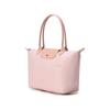 Longchamp Le Pliage 28 Ferramenta in Metallo Argentato Profilo Minimalista Stile Eco-Friendly Tela e Pelle Borsa a Mano Donna tote Rosa 2605919P64