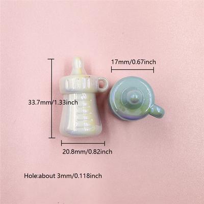 For Crafted Fashion 20.8*33.7mm Feeding Bottle Jewelry Accessories 5Pcs Handmade Material DIY Loose Beads