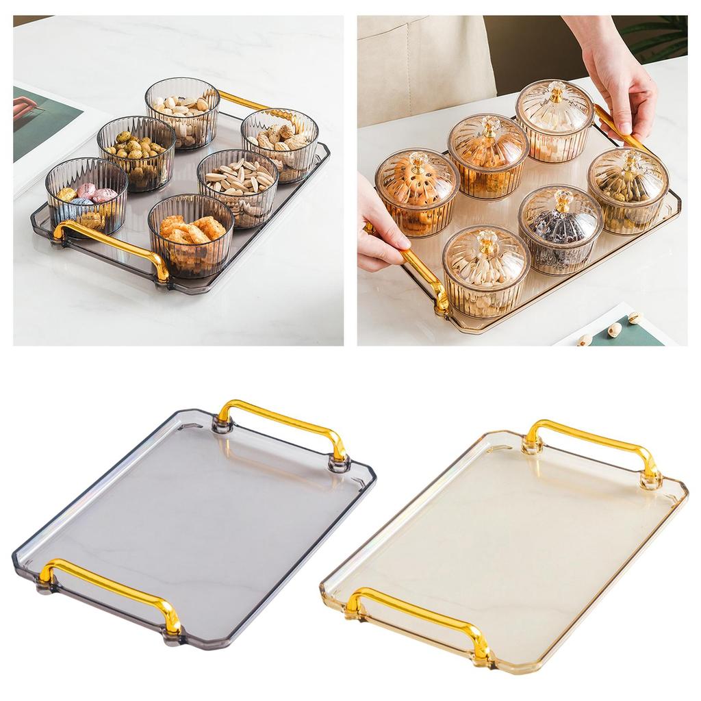 Creative Serving Tray, Plastic Platters for Home Countertop Lunch Coffee Dessert