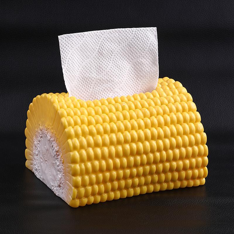 Corn Tissue Box Creative and Funny Living Room Coffee Table Tissue Box Napkins Paper Boxes Household Desktop Decorations