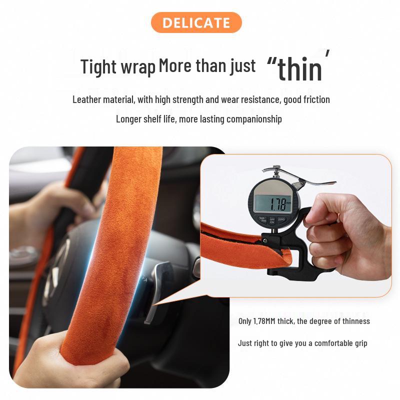 Mercedes-Benz & Volkswagen Suede Sport Steering Wheel Cover - Ultra-Light & Thin