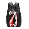 Schoolbag Men's Backpack Simple Personality Fashion Shark Mouth Plaid High School Student College Student Lightweight Computer Backpack School Bag