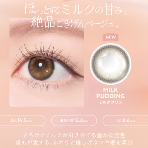 FLANMY 1day color contact lenses, 1 box of 10 lenses, 14.2mm, 14.5mm, 8.5mm, 8.6mm, Nozomi Sasaki, PWR: -8.50 / COLOR: Caramel Pie