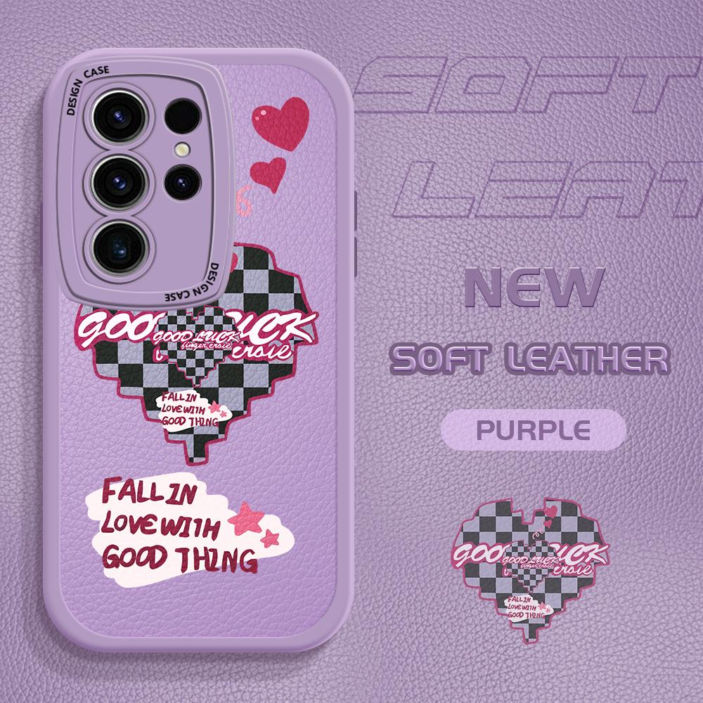 

Чехол для мобильного телефона для влюбленных Vivo V23E Y15 Y91 Y51 OPPO A9 Reno8 6 Realme Huawei Nova 7i P30 Lite Infinix Hot 10S, чехол для телефона из искусственной кожи Infinix Smart 6 фиолетовый