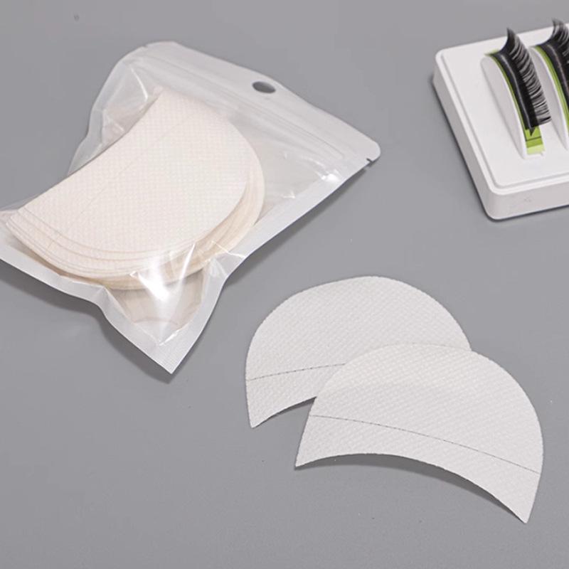 Eyelash Removal Crescent Pads: Soft, Non-Curling, Adhesive Eye Patches for Extensions