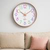 Fashion 12 Inch Digital Wall Clock Mute Colorful Numbers Quartz Clock Plastic Wall Hung Clock Living Room
