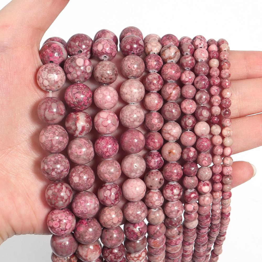 1 Strand 4 6 8 10 12mm Natural Red Maifan Stone Beads Round Loose Gem Beads For DIY Jewelry Making Bracelet Necklace Accessories