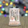 Christmas Snow Lanterns Battery Operated LED Light Water Glittering Night Lamps Holiday Home Decoration