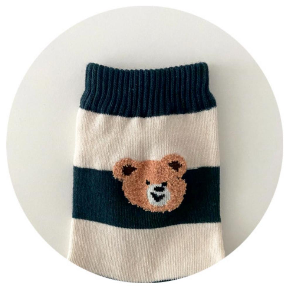 1~5pair Korean Teddy Bear Socks – Cute Cozy Women’s Cotton Socks – 5 Colors Set – K-Fashion Trending Gift Idea