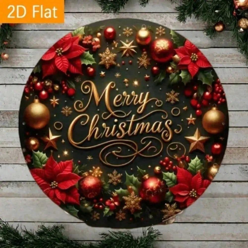 Rustic Farmhouse Iron Apple Basket Wall Decor with Artificial Fruit and Linen