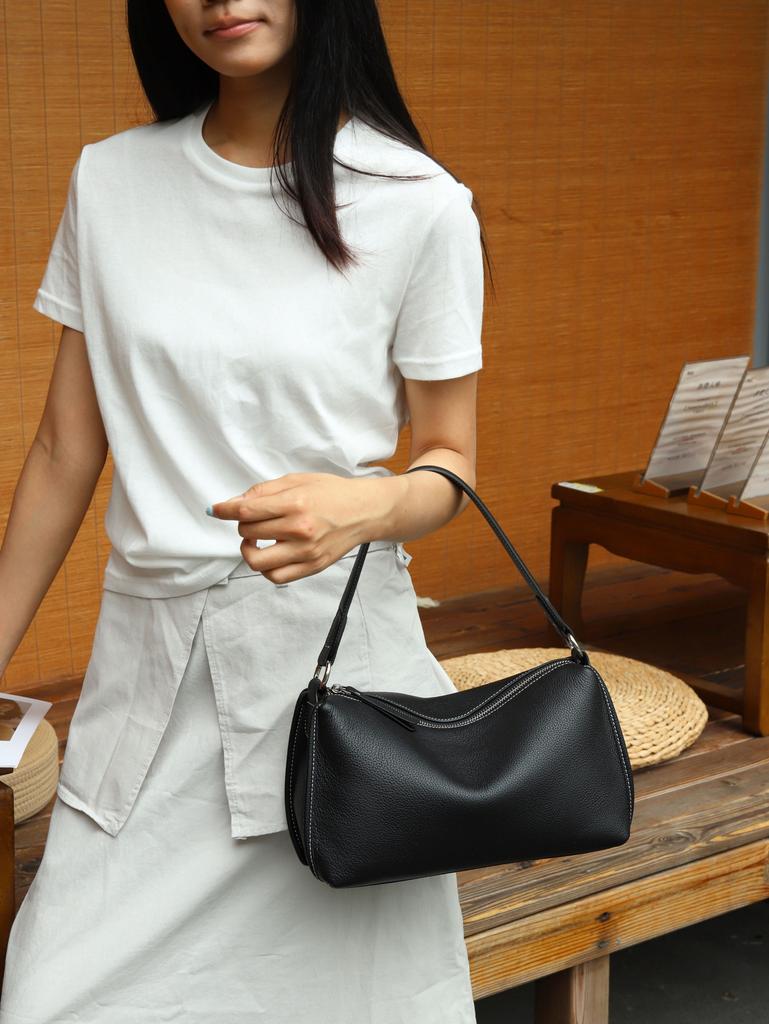 Genuine Leather Women's Shoulder Crossbody Bags 2026 Luxury Designer Ladies Handbag High Quality Underarm Bag Female Tote Bag