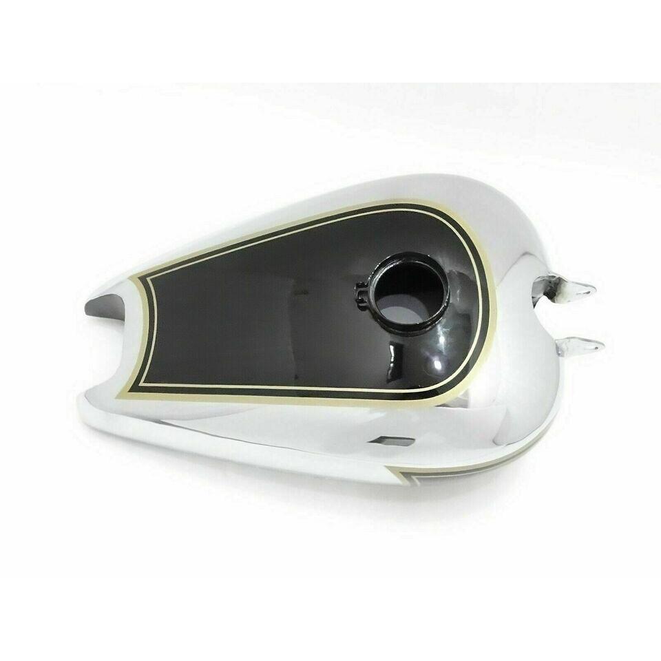 BSA M20 Black Painted Chrome Steel Petrol Fuel Gas Tank Civil Model |Fit For