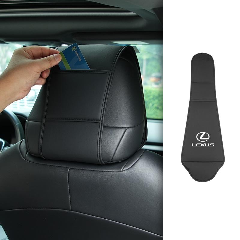 CKU5 Car Seat Headrest Cover Leather Neck Pillow Protector Interior For Lexus UX250h RX450h CT200h RX400h NX300h RX350 RX300 GX47