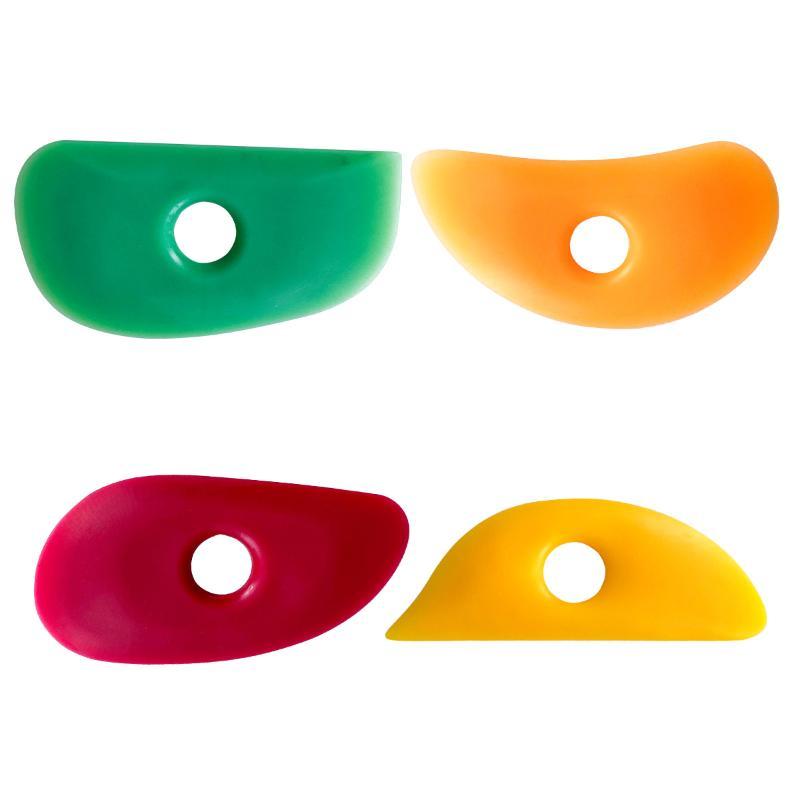 3/4/5/6/7/8/10Pcs  Soft Rubber Solid Color Set, Ceramic Soft Rubber Scraper Tool Set Ceramic Carving And Shaping Tools, Diy Clay