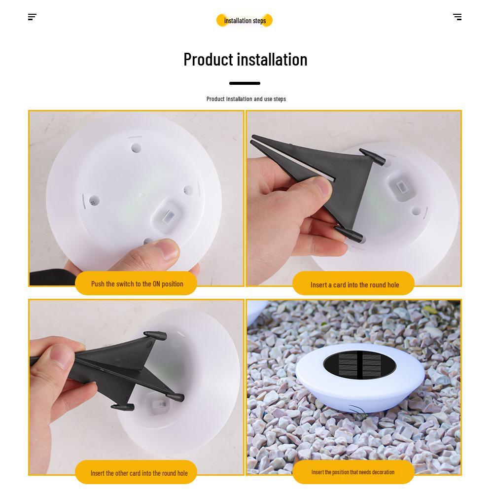 Solar Waterproof Ground Lamp for Garden, Courtyard, Villa, and Landscape Decoration.