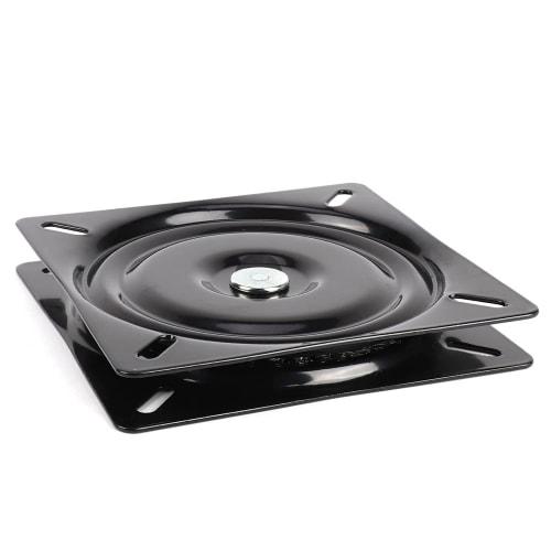 aleawol Set of 2 160mm Chair Swivel Plates, A3 Steel Swivel Plates, 360 Degree Swivel Chair Replacement for Chair Fixtures (6-inch, Black)