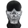Crystal Skull Half Face Mask Dress Accessory Suitable for Halloween and Costume Parties with Reflective Disco Designs