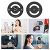 1/4in Screw Hole & Cold Shoe Magnetic Phone Holder Base for Ball Head Gimbals Phone Stand Aluminum Mount Base Quick Setup