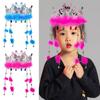 Chapéu Fragrante de Concubina para Viagem Infantil Acessórios de Cabelo para Performance Étnica Coroa de Xadrez de Princesa Chapéu de Homenagem para Passeio