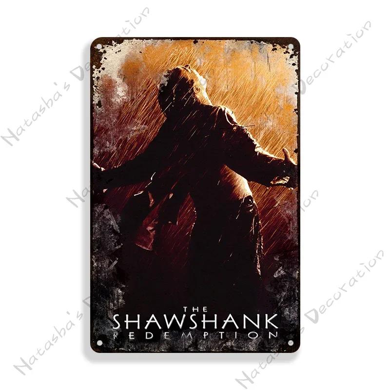 1994 American Movie The Shawshank Redemption Wall Plate Vintage Metal Plaque Metal Tin Sign Home Club Metal Signs Wall Decor