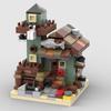 Compatible With Building Blocks MOC Small Particles Mini Street Scene Construction Fishermen's Hut Assembled Building Block Model Toys