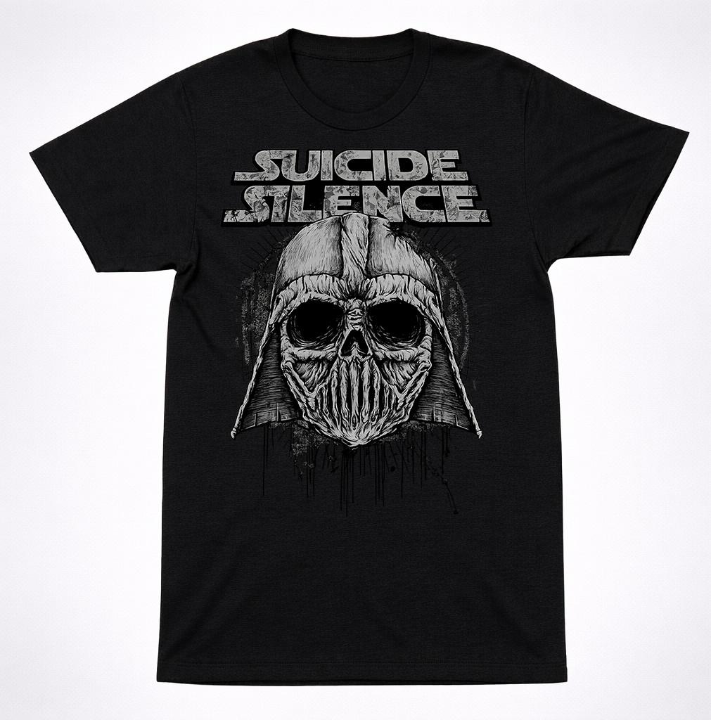 Suicide Silence Skull Helmet Deathcore Metal Band T-Shirt Black Tee S разноцветный