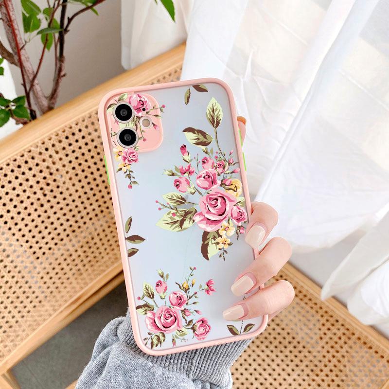 Retro Spring Bloom Flowers Phone Case For iPhone 15 14 7 8 Plus SE2 15 14 12 11 13 Pro Max X XR XS Hard Shockproof Back Cover
