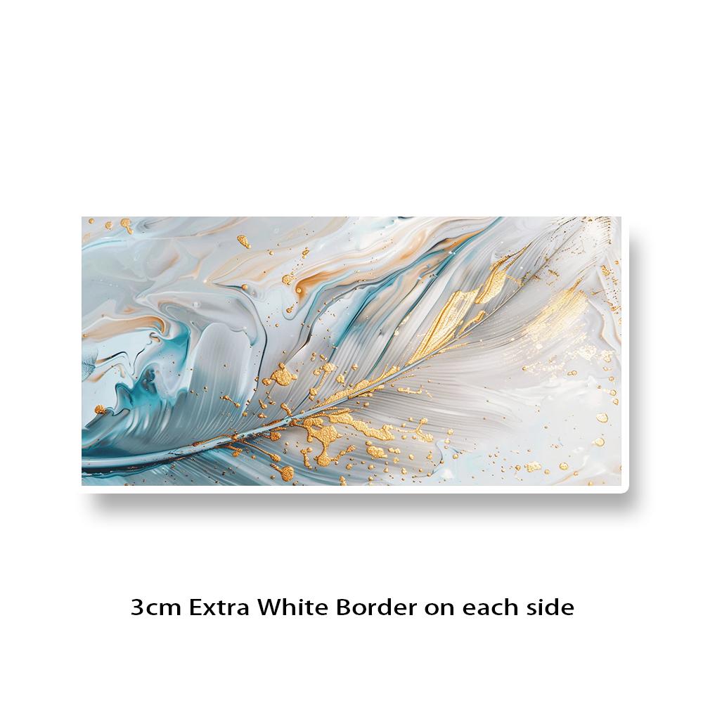 

Большой размер 2D Плоские Золотые и Синие Перья Настенное искусство Позолоченные Постеры и Принты Картина на Холсте Декор Стен Гостиной Без Рамы 20X40CM NO FRAME