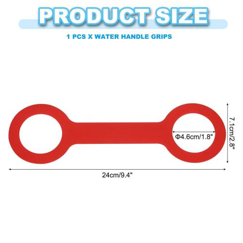 PATIKIL Water Bottle Carrier Grip, Portable Soft Silicone Non-Slip Water Handle Grip Water Bottle Holder Strap for Outdoor Running, Biking, Gym, Joggi