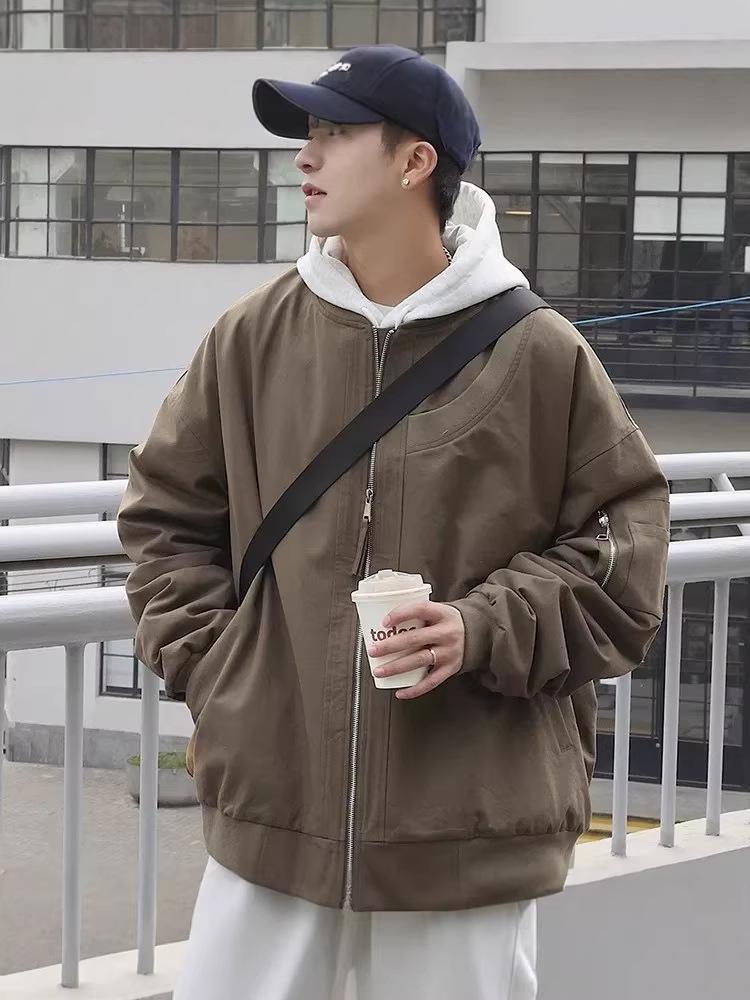 Men's Trendy American Baseball Flight Jacket - Spring & Autumn Versatile Style