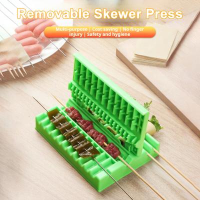 Kabob Skewer Maker 3-In-1 Non-Stick BBQ Kebab Tool for Meat Vegetables Intestines Easy To Use Manual Skewers Mold Box Machine