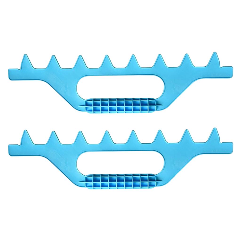 Pack of 2 Plastic Accurate Honeycomb Hive Frame Spacing Rakes for Precise Beekeeping Operations with Lightweight Design