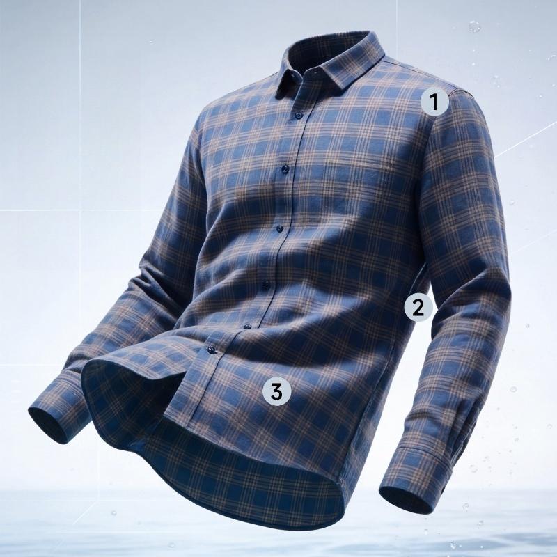 New Plaid Flannel Shirts For Men Long Sleeve 100%Cotton Fashion Casual Soft Standard-Fit Man Blouse Clothes Men's Clothing M-5XL