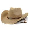 Unisex Western Style Denim Straw Sun Hat