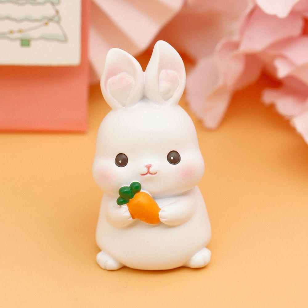 Accessories Animal Model Figure Toys Resin Rabbit Figure Party Dessert Decor Bunny Cake Decoration