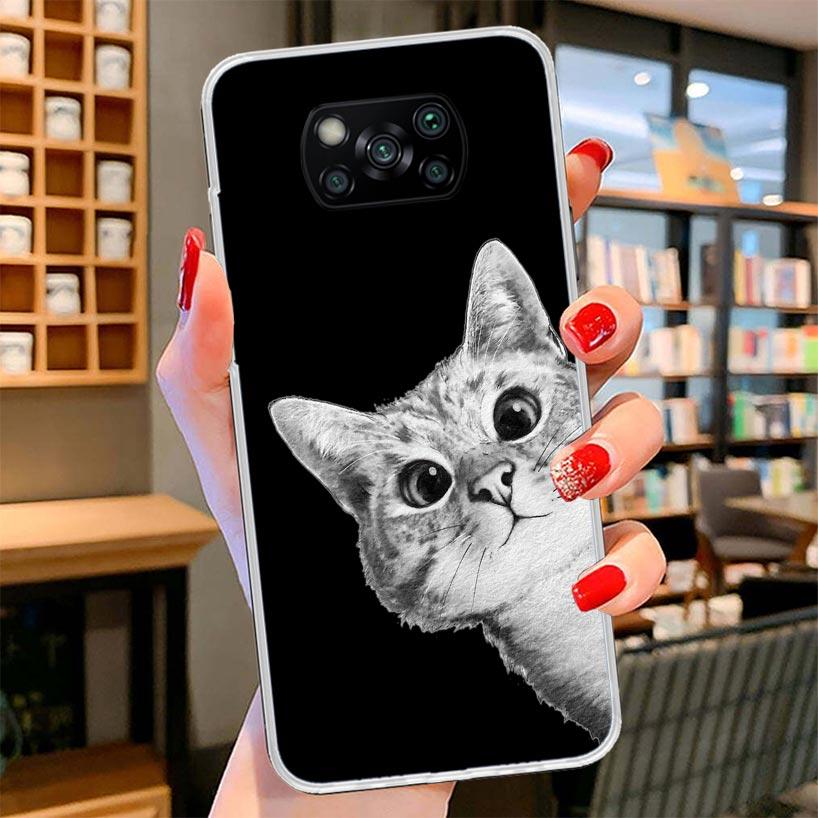 Cat Cute Kitten Cartoon Cover Phone Case For Xiaomi Poco F7 Ultra X7 X6 X5 Pro M7 Redmi 15C 15 13C 13 12C 12 10C 10 9A 9C 9T 9 S