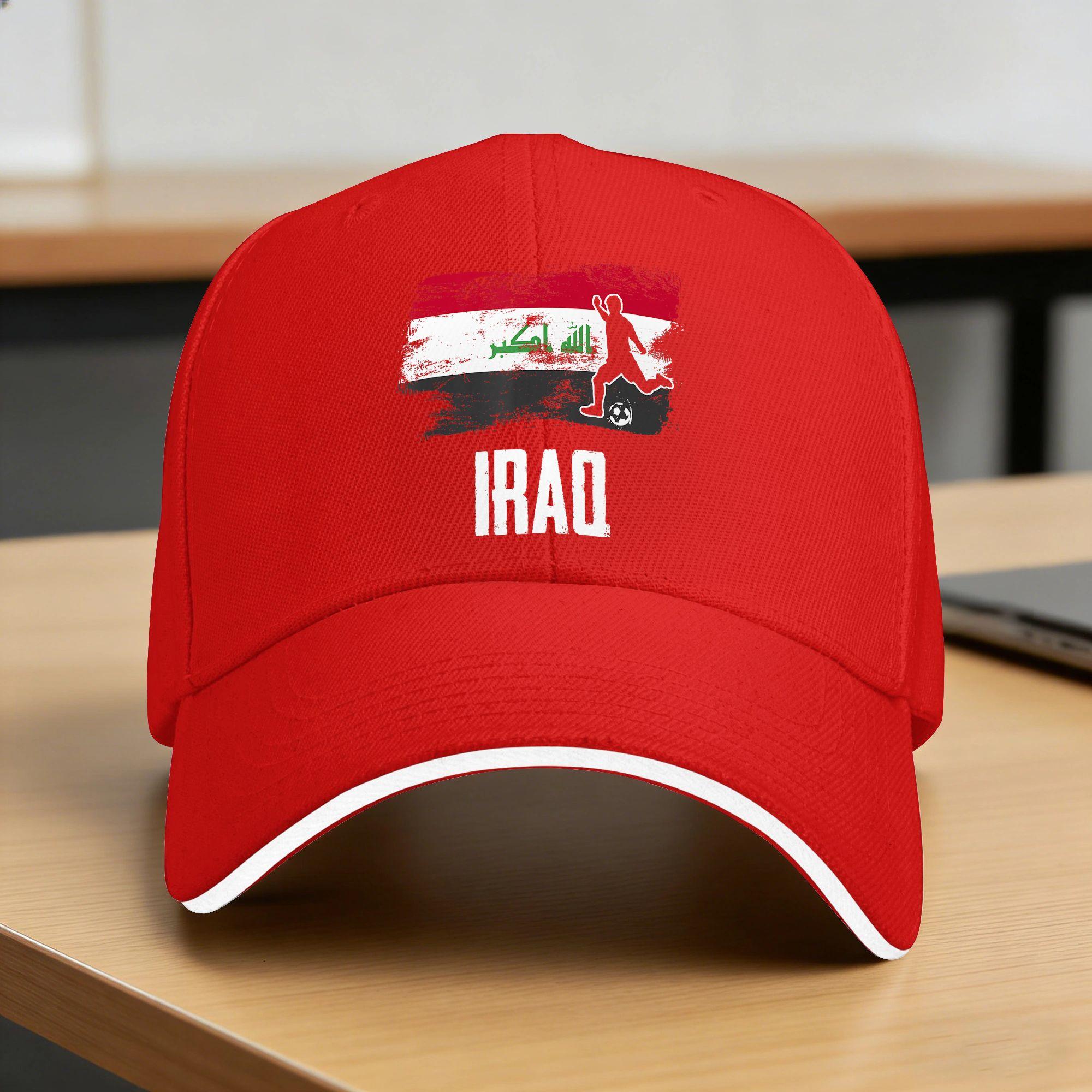Summer Iraqi Flag Iraq Lion Face Iraq Flag Baseball Cap Kpop Rock Streetwear Sun Trucker Hat Unisex Unisex Wholesale Baseball Caps One Size