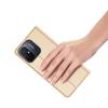 Dux Ducis Skin Pro Wallet Flip Case for Xiaomi Redmi 11A / Poco C55 / Redmi 12C - Gold Cover with Card Holder & Stand