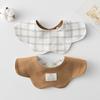 Korean Style A-Type Pure Cotton Double-Sided Baby Bib for 0-2 Years