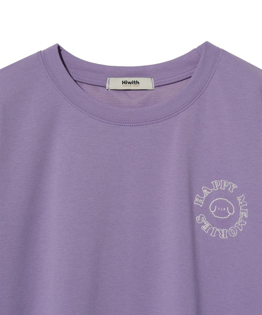 HIWITH Happy Short Sleeve T-Shirt_Purple