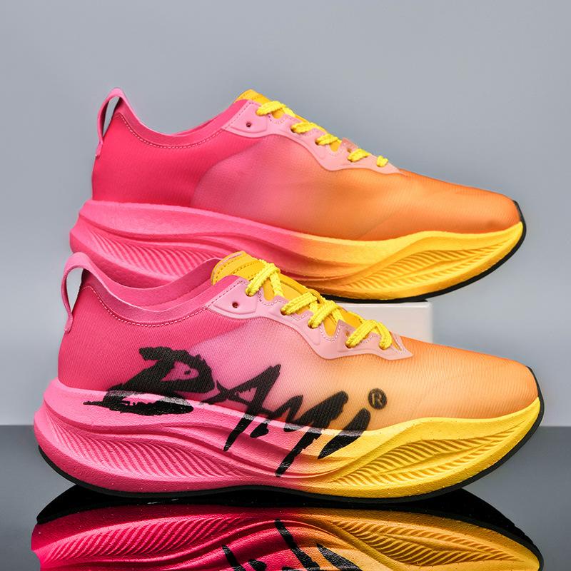 New Youth Running Shoes Men's and Women's Platform Carbon Board Casual Running Shoes Lightweight Sports Shoes One Piece 2025