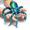 1PC 3D Printed Octopus Figurine Vibrant Jointed Body Decorative Toy for Bookshelf Living Room Office Cabinet Tabletop